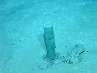 Shell casing on seabed